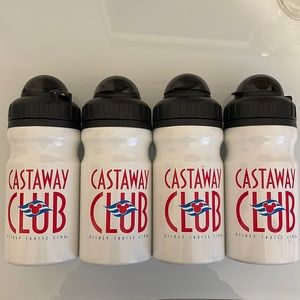 Lot of 4 Disney Cruise Line Castaway Club Water Bottles